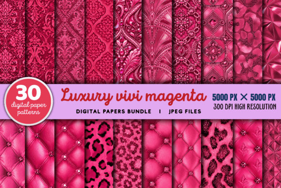 Download Luxury Vivid Magenta Digital Papers - Luxury Collection