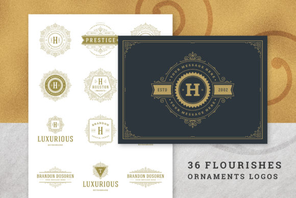 Download 36 Luxury Ornament Logos - Luxury Collection
