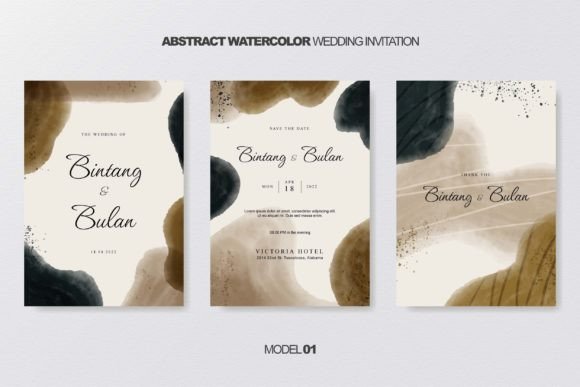 Download Abstract Watercolor Wedding Invitation - Invitation Collection