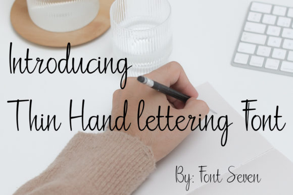 Download Thin Hand-lettering Script - Premium Resources